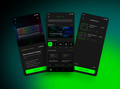 Razer App branding graphic design market razer razer app shop ui uidesginer uidesign ux uxdesign uxdesigner