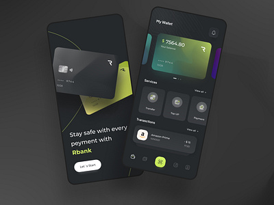 Mobile Bank app bank branding card design figma finance app financial graphic design mobile bank money ui uidesign ux uxdesign uxdesigner