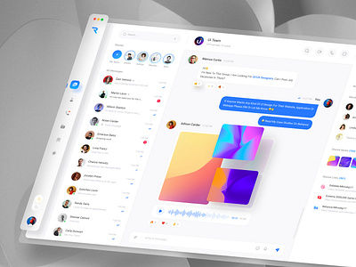 Messenger Dashboard Web App chat chatting app dashboard graphic design interface message messenger messenger app minimal ui web design