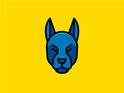 Brave Dog Logo animal branding brave character creative design digital doberman dog flat icon illustration logo logo design mascot minimal outline security symbol vector