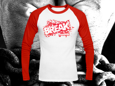 Break The Routine break chain fun hoody red shirt shop sleeve white