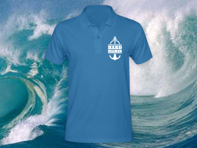 Hard Seamen anchor blue hoody point polo sea shirt shop sleeve wave