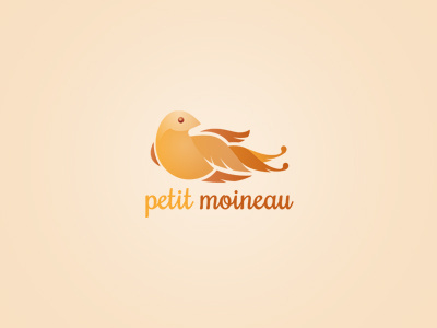 Petite Moineau animal bird brown clean fashion fine fly gold logo mark petite sinuous sparrow