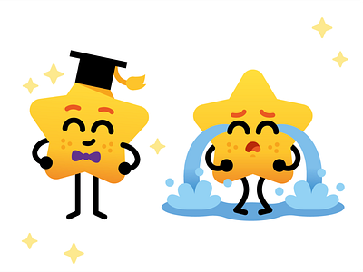 Wordline App - Star Mascot cartoon character cute emoji emoticon flat friendly funny graphic icon illustration love mascot rainbow star sweet ui ux vector