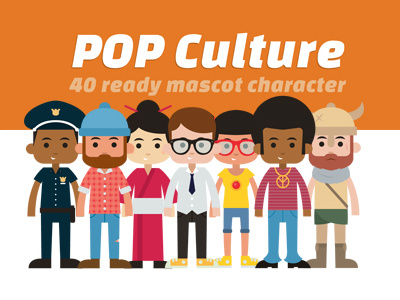 Pop Culture character culture funny illustration kit man mascot pop smart vector world