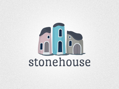Stonehouse ancient genuine house logo mark mediterrean rock sardinia stone