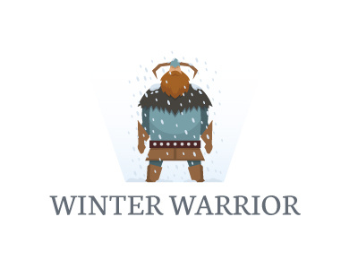 Winter Warrior beard brave hunter logo mark masculine mountain strong videogames warrior wild winter