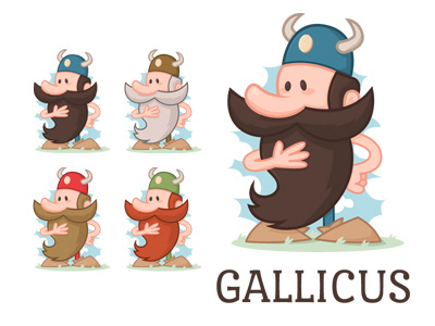 Gallicus beard character face fun funny gallic helmet human illustration mascot mustache viking