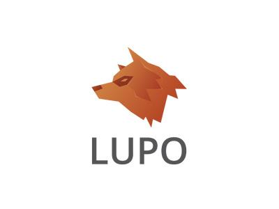 Lupo animal dog face freeze logo mark solid wild wolf