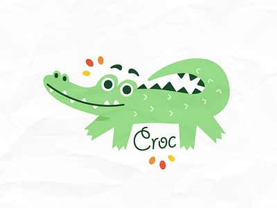 Cute Crocodile Animal Logo alligator animal cartoon children clipart crocodile cute flat funny happy illustration kids logo mascot quirky scrapbook silly sticker sweet vector