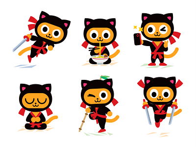 Ninja Kitty Character Mascot