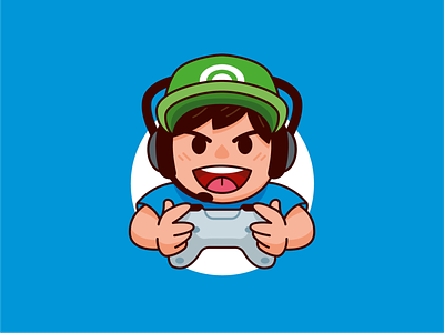 Gamer Boy Character Mascot
