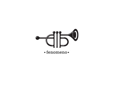 Fenomeno blues instrument jazz logo mark music musical musical instrument negative space trumpet