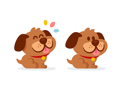 Cute Puppy Mascot animal cartoon character colorful cute dog flat friendly animal funny graphic design icon illustration logo lovely mascot puppy silly sticker sweet vector
