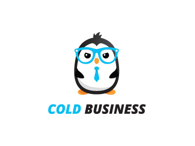 Cold Business animal business chibi cold cool cute funny logo mascot penguin smart tie