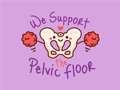 Pelvic Floor Exercises T-shirt Mascot Design