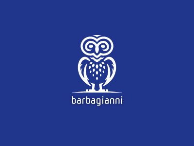 Barbagianni logo coquette. logo culture educate illustration knowledge learning mark owl simple teach wisdom