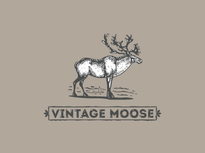 Vintage moose anatomy animal canada complex forest fur horn logo moose north vintage wild