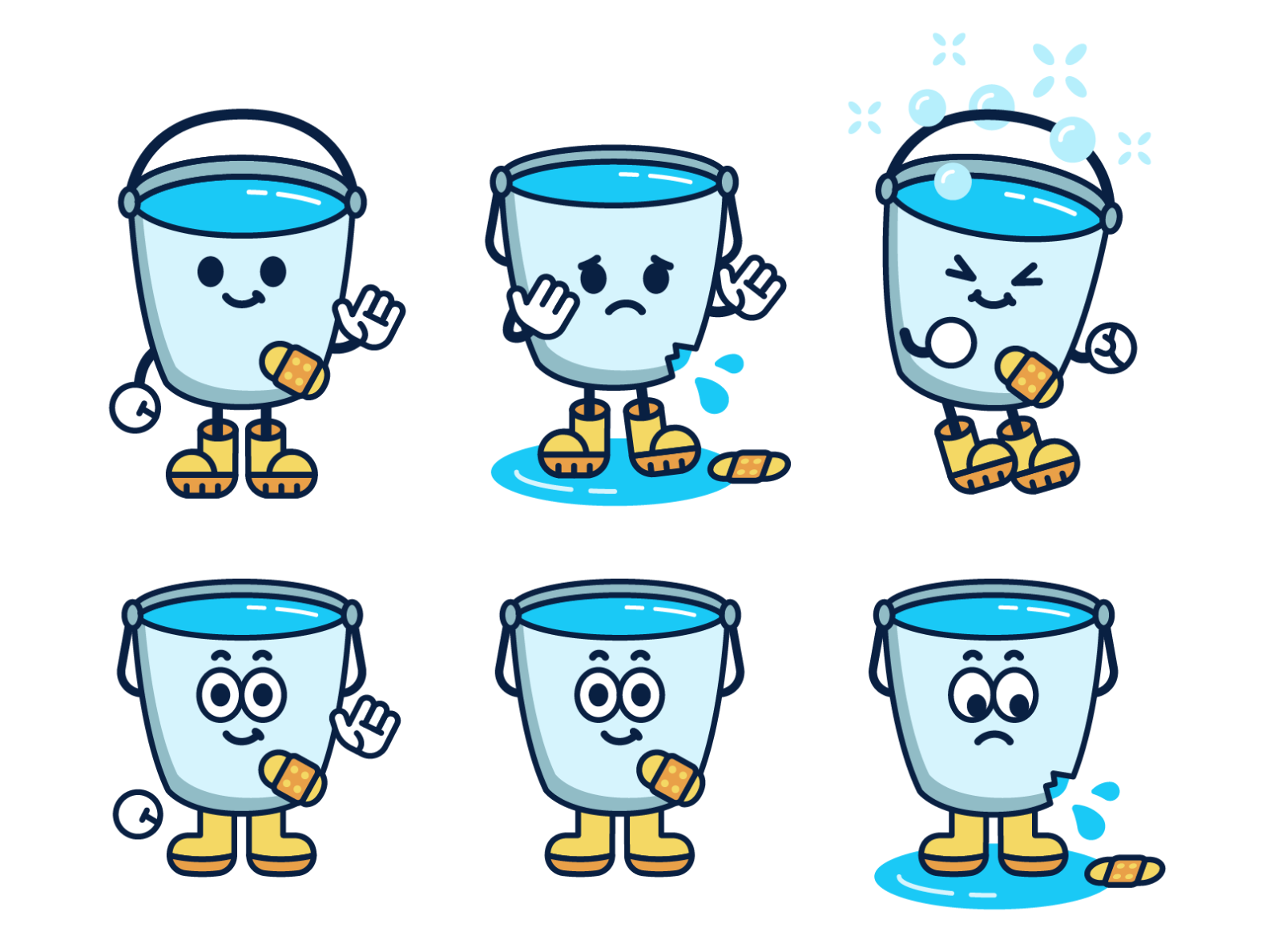 Bucket App Mascot Variants by Manu on Dribbble