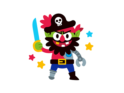 Cyborg Pirate Kids Mascot