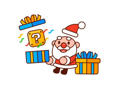 Surprise! Indie App Santa Project app design application branding cartoon character christmas design digital flat funny gift graphic design icon illustration mascot outline santa claus surprise ui vector