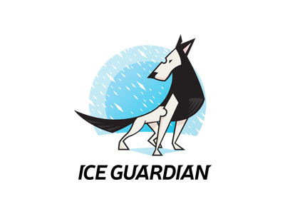 Ice Guardian animal cold extreme glacial guardian husky ice logo sport wild wolf