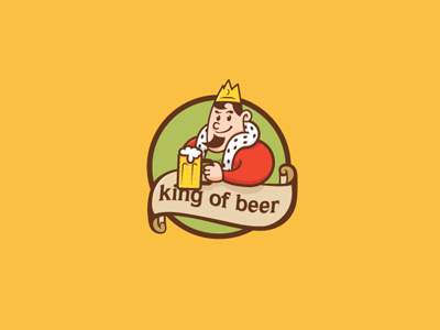 King Of Beer beer brand brewery cartoon character king logo mascot oktoberfest