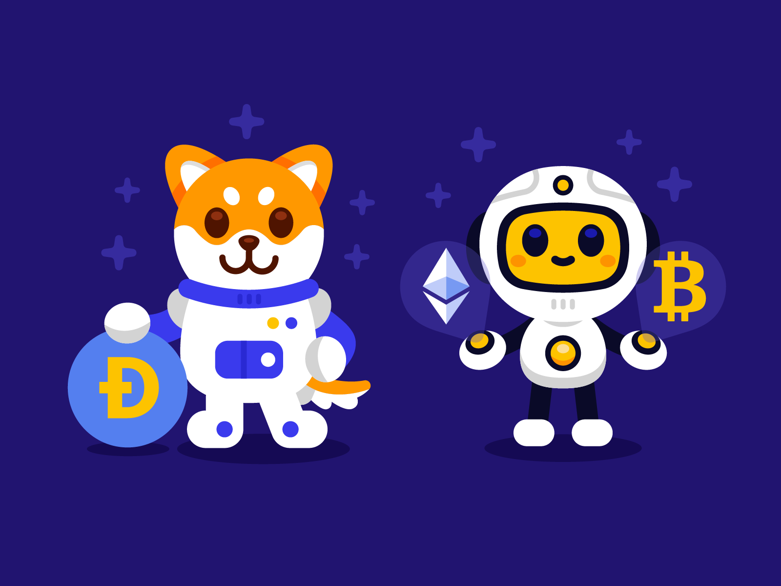 mascot crypto-currencies logo