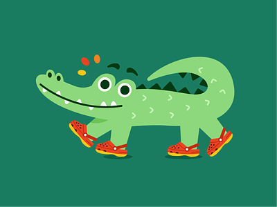 Croc with Crocs by Manu on Dribbble