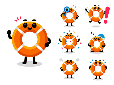 Floaty Mascot app application branding cartoon character creative cute emoji emoticon flat float funny graphic design illustration logo mascot minimal software trading vector