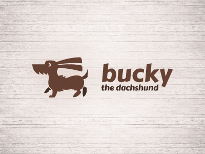 Bucky the dachshund animal dachshund dog fun funny illustration logo pet running