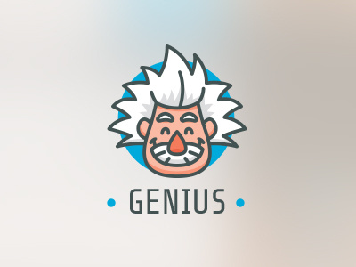 Genius cartoon character creative einstein geek genius mascot nerd professor science scientist smart