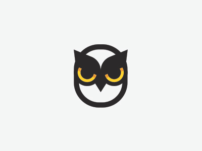 Spamvor Logo design animal animal icon antivirus creative flat icon logo minimal owl rapace simple yellow