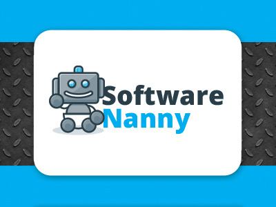 Software Nanny cartoon character creative cute droid flat funny illustration logo logo character logo robot mascot outline retro robot robot robot mascot robot vintage tech technology vector