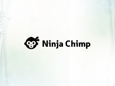 Ninja Chimp animal chimp cloud face funny hosting logo security mark mask monkey ninja software