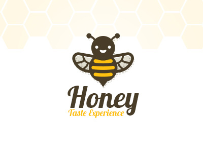 Honey Taste Experience bee bug bumblebee cartoon character funny honey honeybee logo mascot vintage logo