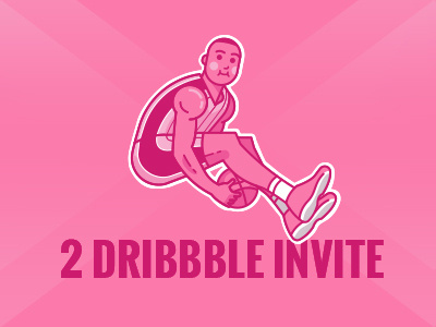 2 Dribbble Invite- Dunk it! basket basketball debut designer dribbble invite giveaway invitations invite nba player slam dunk