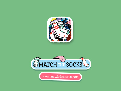 Match the Socks Game App app app icon apple funny game game design graphics icon illustration logo screen socks