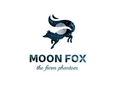 Moon Fox animal branding cartoon cute design fantasy farm fox funny illustration illustrative illustration logo logo mark brand magic moon night phantom silhouette symbol vector