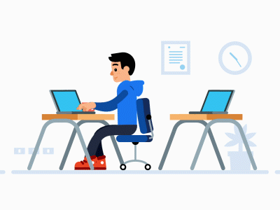 Video Illustration for Code121 animation video business cartoon character coding code creative design design designer flat funny illustration mascot office start up web website