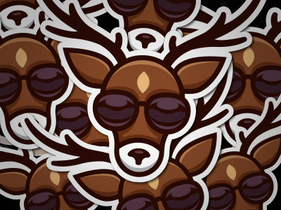 Deer Sticker Mule Magnets animal cartoon cool custom magnets deer free logo magnets mascot sticker sticker mule