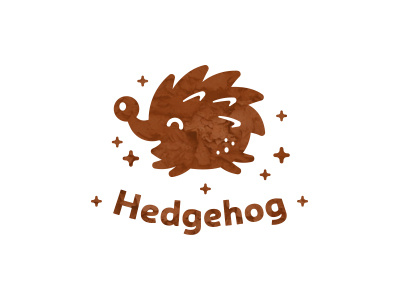Hedgehog animal black and white cartoon character children creative cute fantasy flat funny happy smile hedgehog illustration logo mascot monochrome simple sticker vector woodland