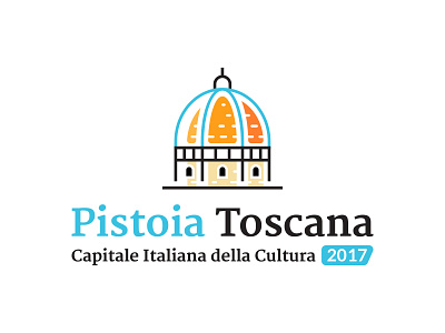 Logo for Pistoia Italian Capital of Culture 2017 architecture brand creative culture dome history icon italy logo mark pistoia social
