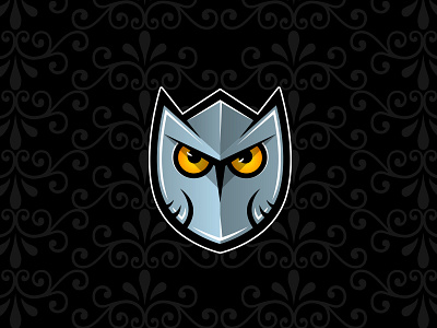 Owl Shield logo Concept animal antivirus icon illustration logo mascot metal owl security shield software symbol