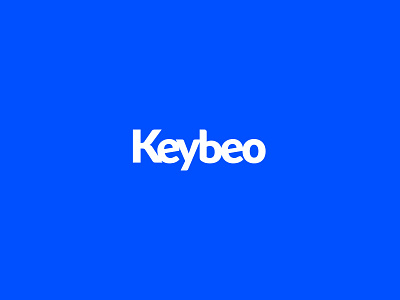 Keybeo Logo Design blue brand community designer flat letter mark lettering logo mark simple text write