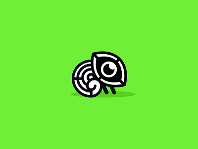 Chameleon logo animal black white brand chameleon chrome cmyk cute eye icon logo simple