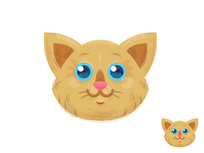 Vector Brush Painting - Cat brush cat cute face handmade icon kitty paint painting scrapbook stroke sweet vector