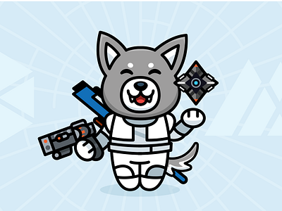Destiny 2 Wolf Cosplay cartoon cosplay cute destiny funny game gun mascot robot sticker twitch wolf