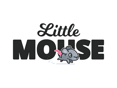Little Mouse animal cartoon children kids cute fairy tale fantasy little logo brand mark mascot mouse sweet typographic