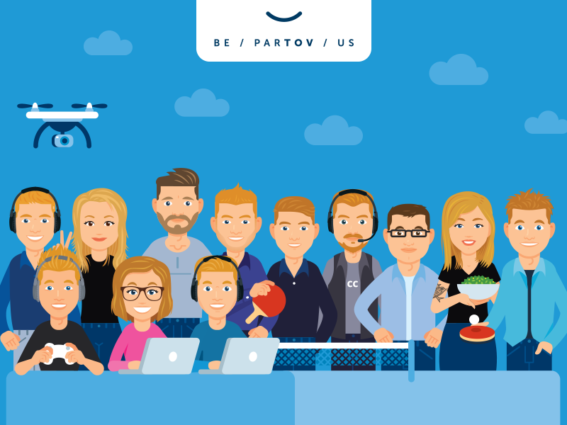 tussendoor.nl - Illustration 14 studio avatar web website people cartoon flat illustration landing page business office characters team